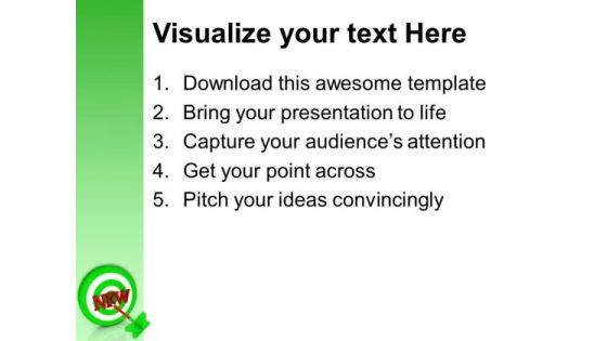 Green Dart With Concept Of New Product PowerPoint Templates Ppt Backgrounds For Slides 0413