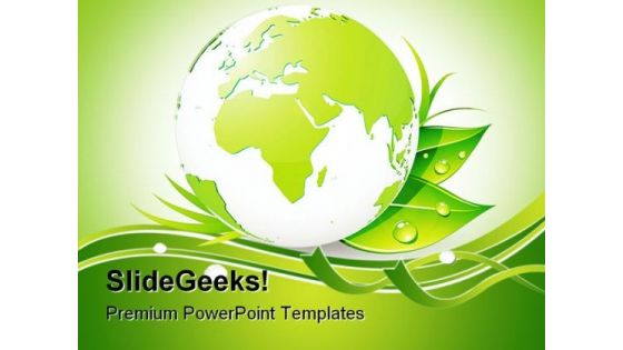 Green Earth Nature PowerPoint Background And Template 1210