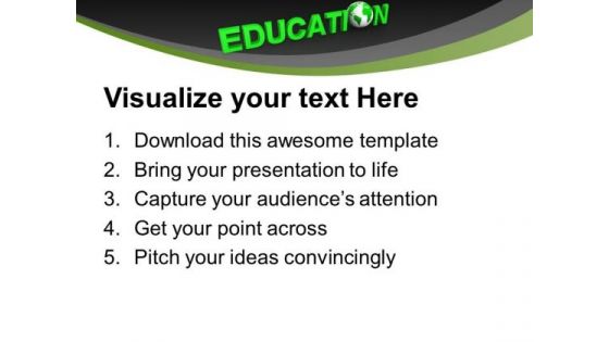 Green Education With Global Issues PowerPoint Templates Ppt Backgrounds For Slides 0213