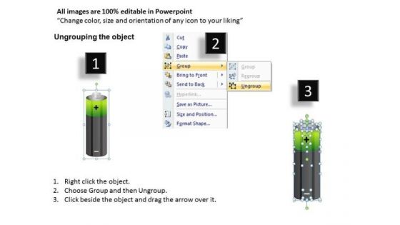 Green Energy Batteries PowerPoint Ppt Templates