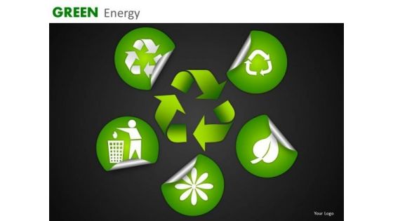 Green Energy Environment Conservation Icons PowerPoint Templates Green Ppt Slides