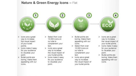 Green Energy Icons With Nature Protection And Ecology Ppt Slides Graphics