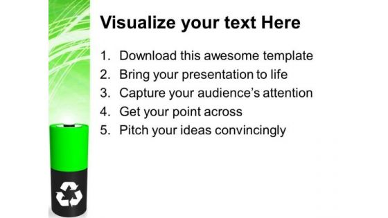 Green Energy Symbol Ecology Recycle PowerPoint Templates And PowerPoint Themes 1012