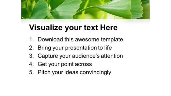 Green Flowers With Graphic Design PowerPoint Templates Ppt Backgrounds For Slides 0613
