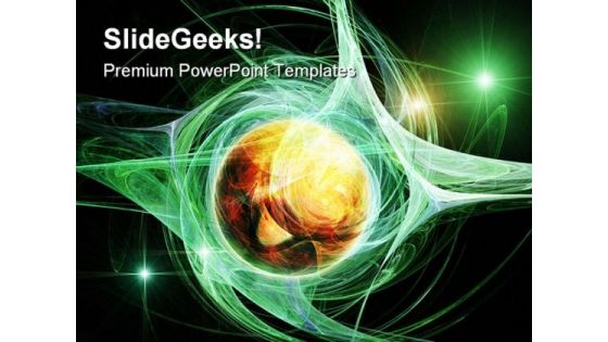 Green Fractal Background Earth PowerPoint Themes And PowerPoint Slides 0311