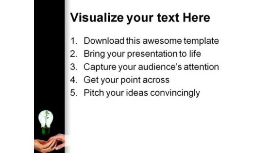 Green Idea Blub Environment PowerPoint Themes And PowerPoint Slides 0411