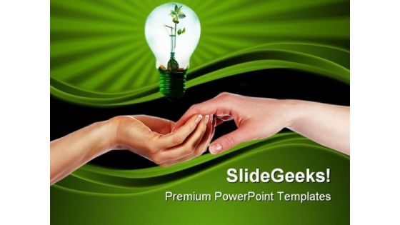 Green Idea Blub Environment PowerPoint Themes And PowerPoint Slides 0411