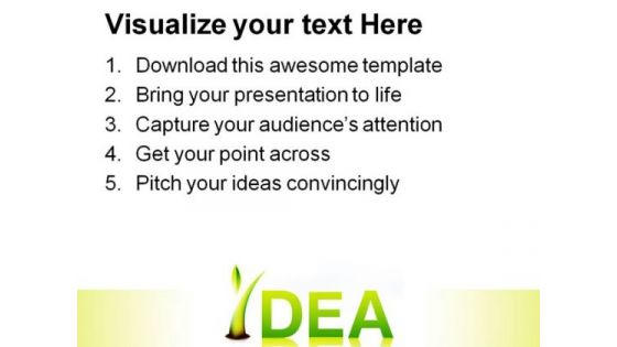 Green Idea Grows Nature PowerPoint Templates And PowerPoint Backgrounds 0211