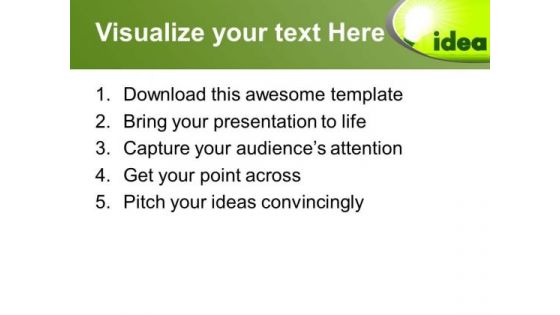 Green Innovative Idea PowerPoint Templates Ppt Backgrounds For Slides 0713