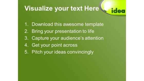 Green Innovative Idea PowerPoint Templates Ppt Backgrounds For Slides 0713
