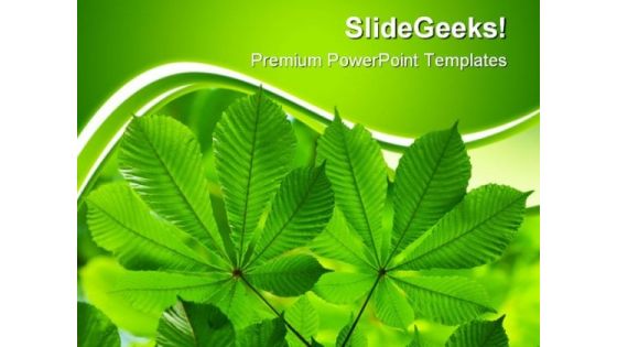 Green Leaves01 Nature PowerPoint Templates And PowerPoint Backgrounds 0511