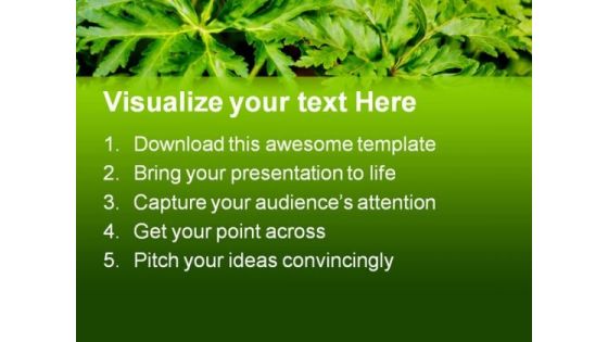 Green Leaves Nature PowerPoint Templates And PowerPoint Backgrounds 0311