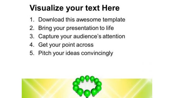 Green Light Bulbs Technology PowerPoint Templates And PowerPoint Themes 1012