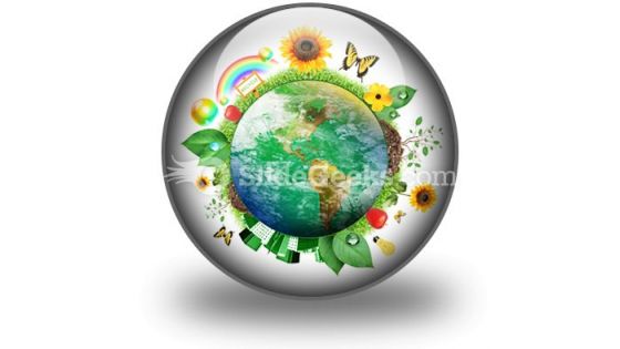 Green Nature Earth PowerPoint Icon C