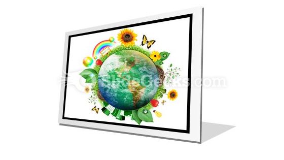 Green Nature Earth PowerPoint Icon F