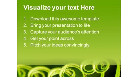Green Palm Circles Nature PowerPoint Templates And PowerPoint Backgrounds 0611