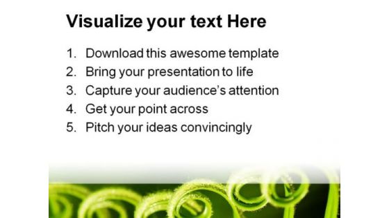Green Palm Circles Nature PowerPoint Themes And PowerPoint Slides 0611
