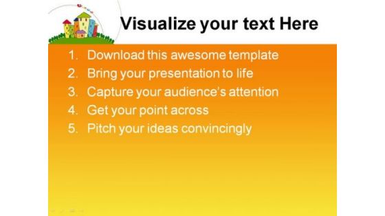 Green Planet Building Real Estate PowerPoint Themes And PowerPoint Slides 0511