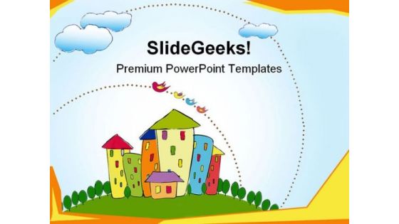 Green Planet Building Real Estate PowerPoint Themes And PowerPoint Slides 0511