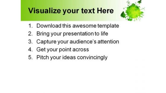 Green Planet Environment PowerPoint Template 0810