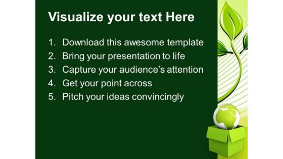 Green Planet Environment Shapes PowerPoint Templates And PowerPoint Themes 0812