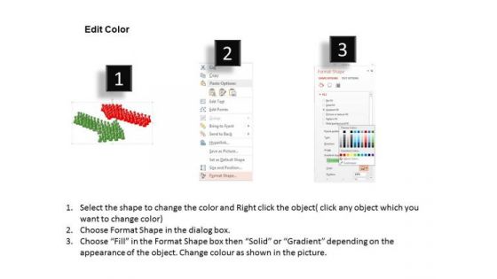 Green Red Arrows For Management Process PowerPoint Template