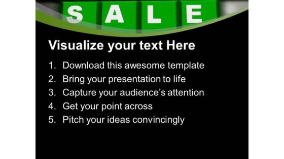Green Sale Word On Keyboard PowerPoint Templates Ppt Backgrounds For Slides 0213