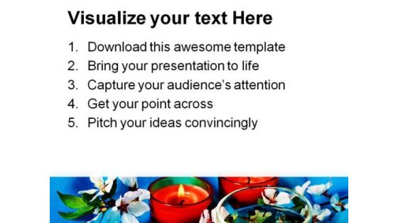 Green Tea With Candles Lifestyle PowerPoint Themes And PowerPoint Slides 0311
