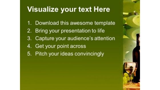 Green Vineyards Fresh Fruits PowerPoint Templates Ppt Backgrounds For Slides 0513