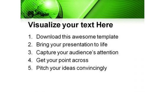 Green World Background Globe PowerPoint Templates And PowerPoint Backgrounds 0711