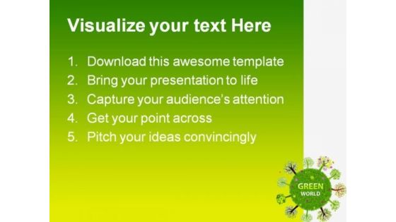 Green World Globe PowerPoint Templates And PowerPoint Backgrounds 0411