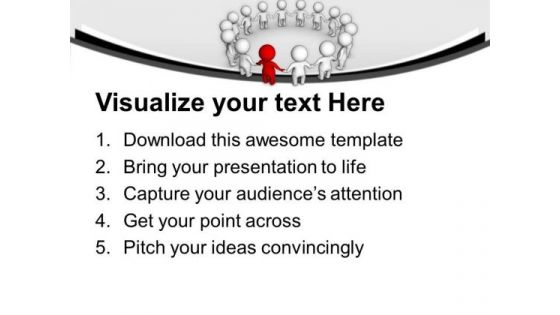 Grey Teamwork With Red Leader PowerPoint Templates Ppt Backgrounds For Slides 0713