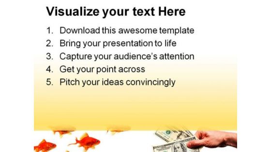 Group And Goldfish Business PowerPoint Background And Template 1210
