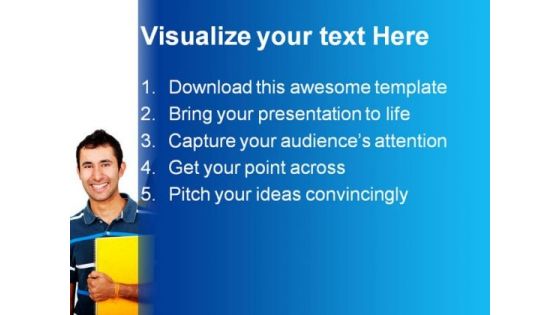 Group Of Collage Students Education PowerPoint Backgrounds And Templates 1210