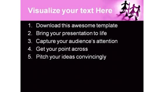 Group Of Females Communication PowerPoint Themes And PowerPoint Slides 0411