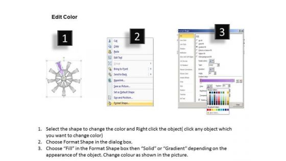 Group Of Nine Coverging Arrows Ppt Circular Flow Process PowerPoint Slide