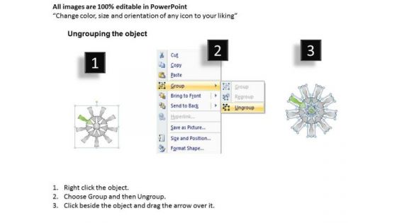 Group Of Nine Coverging Arrows Ppt Relative Circular Flow Process PowerPoint Slides
