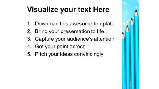 Group Of Pencils Forming Graph PowerPoint Templates And PowerPoint Themes 1012