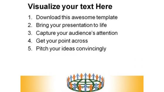 Group Of People Around Globe Communication PowerPoint Themes And PowerPoint Slides 0311