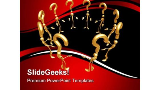 Group Of Questions Communication PowerPoint Templates And PowerPoint Backgrounds 0711
