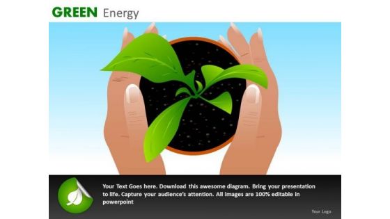 Grow Plants Green Energy PowerPoint Ppt Templates