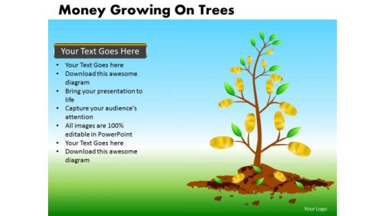 Growing Money Financial PowerPoint Templates Editable Ppt Slides