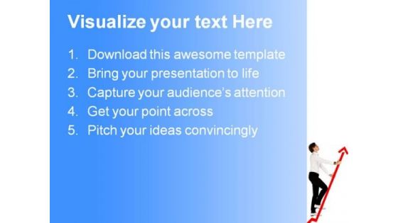 Growth Arrow Success PowerPoint Themes And PowerPoint Slides 0811