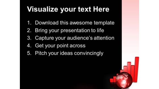 Growth Bar Graph With Earth PowerPoint Templates And PowerPoint Themes 1012
