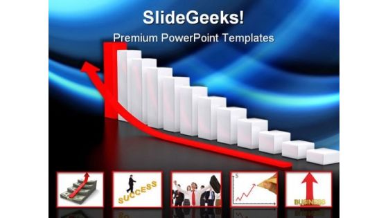 Growth Chart With Success Business PowerPoint Templates And PowerPoint Backgrounds 0311