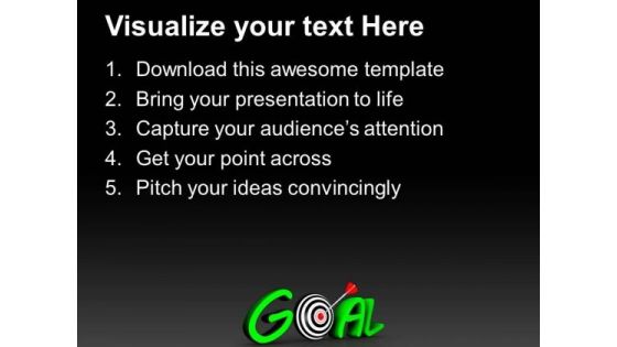 Growth Depends On Goal Acheivment PowerPoint Templates Ppt Backgrounds For Slides 0313