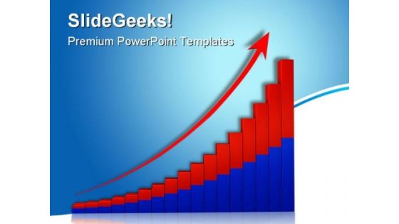 Growth Graph With Arrow01 Business PowerPoint Templates And PowerPoint Backgrounds 0611