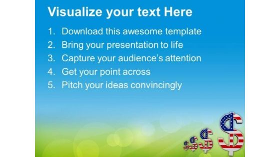 Growth In American Money PowerPoint Templates Ppt Backgrounds For Slides 0813