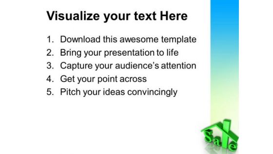 Growth In Sale Of Real Estate PowerPoint Templates Ppt Backgrounds For Slides 0413