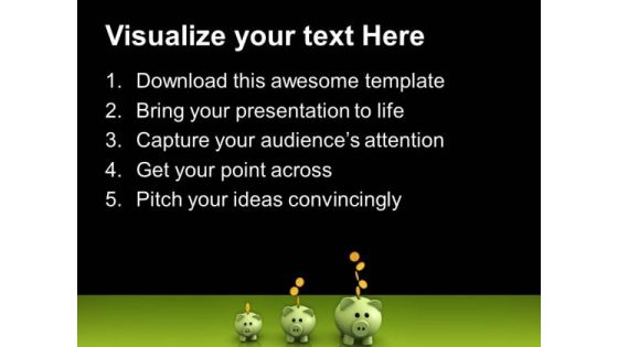 Growth Of The Capital Piggy Bank PowerPoint Templates Ppt Backgrounds For Slides 0113